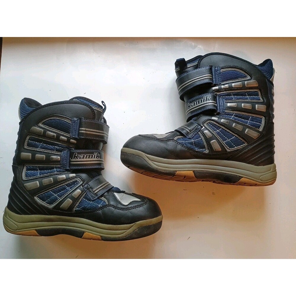 Kamik Winter Snow Boots Mens Size 10 Bounce Waterproof Blue/Black